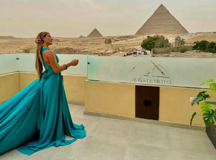 The Gate Hotel Front Pyramids & Sphinx View Kafret el-Gabal Exteriör bild